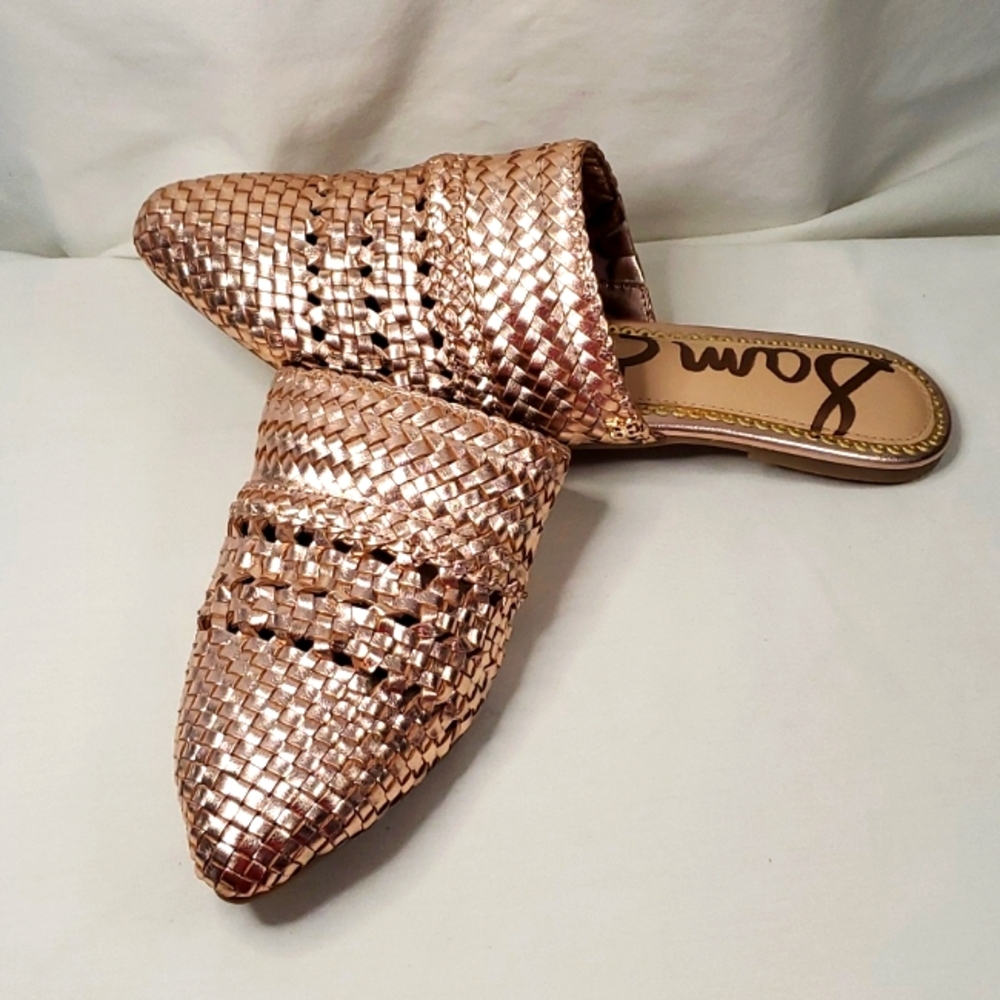 NIB Rose Gold Sam Edelman Mules